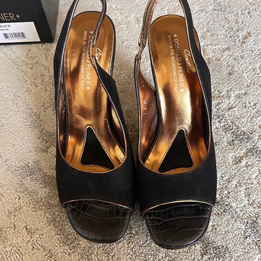 Donald J. Pliner Black Women's Slingback Shoes